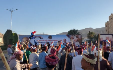 فعالية حافة الحوطة تتصدر مشهد اليوم التاسع عشر لمخيم الاعتصام المفتوح بسيئون للمطالبة بإعلان دولة الجنوب العربي