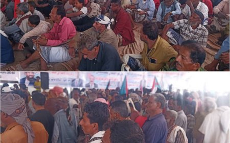 حشود جماهيرية من خنفر لمخيم الاعتصام زنجبار