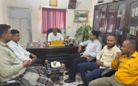 الصعو يستقبل طلاب  تخصص علوم وتقنيات البيئة بجامعة حضرموت لتعزيز المفاهيم البيئية