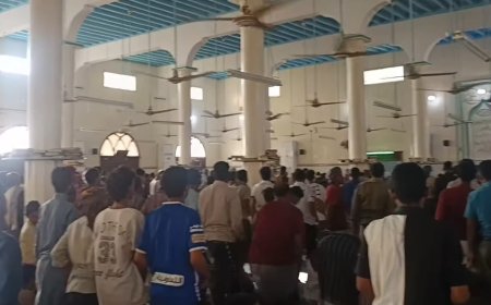 في موكب جنائزي مهيب.. تشييع جثمان الشهيد العمودي بمدينة المكلا