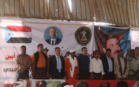 من مخيم الاعتصام ..الحزب الاشتراكي في أبين مع كل خطوة نحو استعادة الدولة الجنوبية