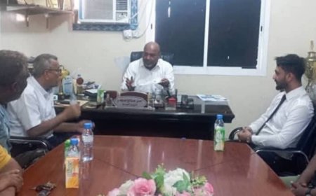 لقاء يناقش أوجه التعاون المشترك في المساهمة لرعاية تنظيم بطولة الفقيد ابراهيم احمد  الحبشي للتايكواندو في نسختها السابعة