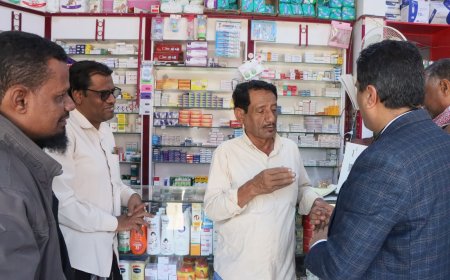 لجنة التفتيش على المنشآت الطبية والصيدلانية بمكتب وزارة الصحة بحضرموت الوادي تواصل نزولاتها على المديريات