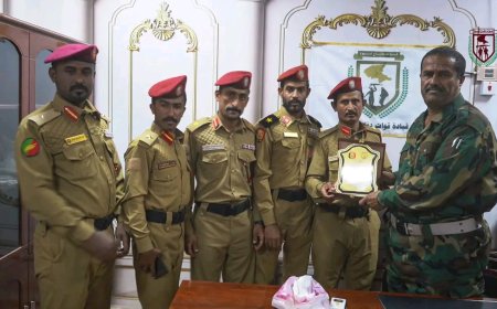 القائد العام لقوات دفاع شبوة يلتقي خريجي الكلية الحربية الدفعة 52