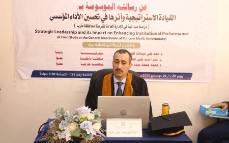 القيادة الاستراتيجية وتحسين الأداء المؤسسي في شرطة مأرب محور رسالة ماجستير