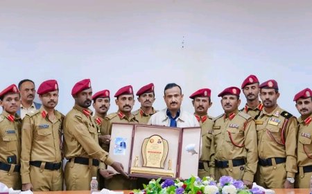 المحافظ بن الوزير يستقبل خريجي الكلية الحربية، ويؤكد على أهمية تأهيل الكفاءات العسكرية