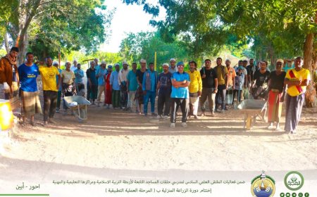 إقامة المرحلة الثانية من دورة الزراعة المنزلية (المرحلة التطبيقية) بمدينة أحور بأبين