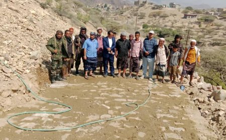 إستلام مشروع رصف طريق الحدب "حدابة" بمديرية كرش القبيطة