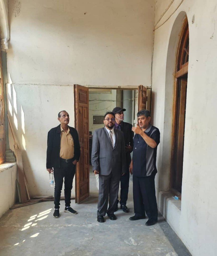 باسليم يتفقد سير العمل في إعادة تأهيل المتحف الوطني للاثار ومكتبة مسواط بعدن