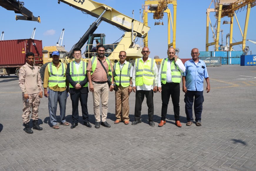 وفد صيني يبحث تعزيز التعاون الملاحي مع ميناء عدن للحاويات