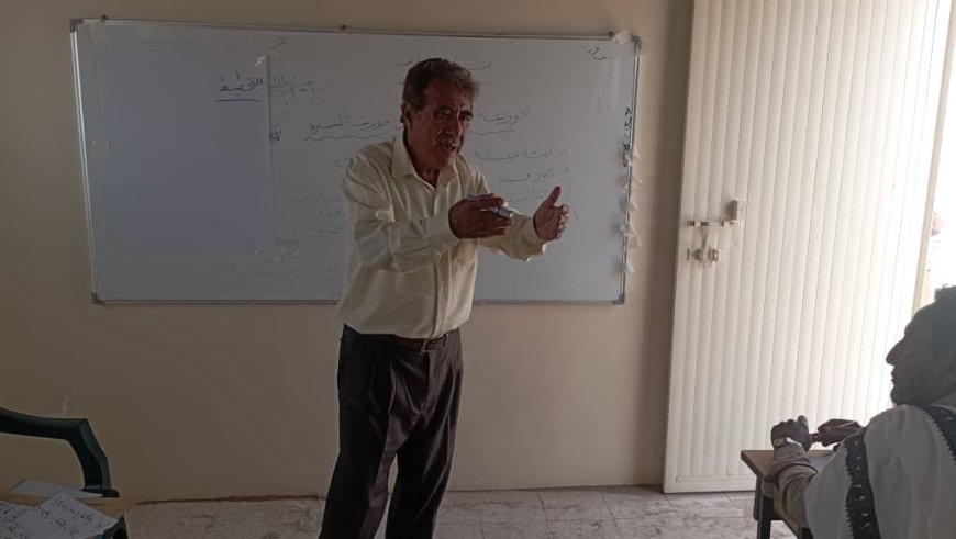 مكتب التربية بخنفر يتفقد سير العملية التعليمية في مدرسة النشيرة وينفذ ورشة تدريبية في مجال التخطيط