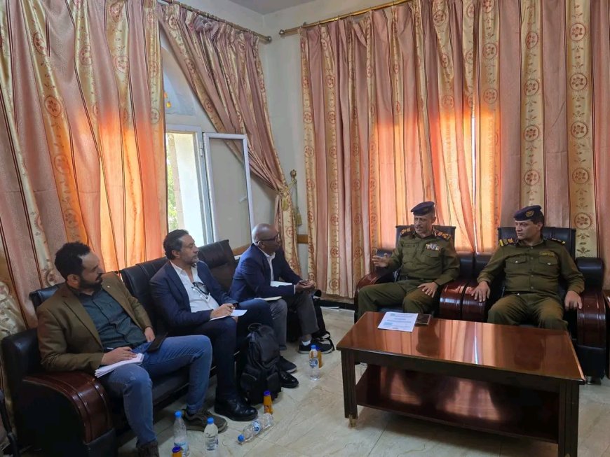 نائب مدير عام شرطة محافظة تعز يناقش مع ممثل المفوضية السامية لحقوق الإنسان سبل تعزيز التعاون الحقوقي والإنساني