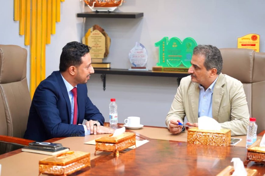 محافظ العاصمة عدن يبحث  مع رئيس الهيئة العامة للأراضي سبل تعزيز التعاون والتنسيق