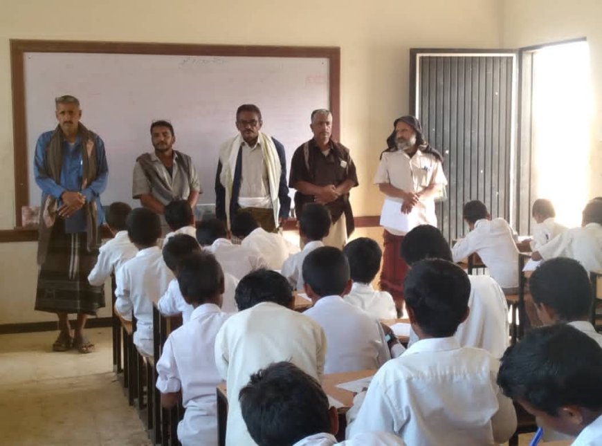 تدشّين امتحانات الفصل الدراسي الأول 2026/2025  بمدرسة الفقيد بن عديو لتعليم الأساسي والثانوي في حبان 