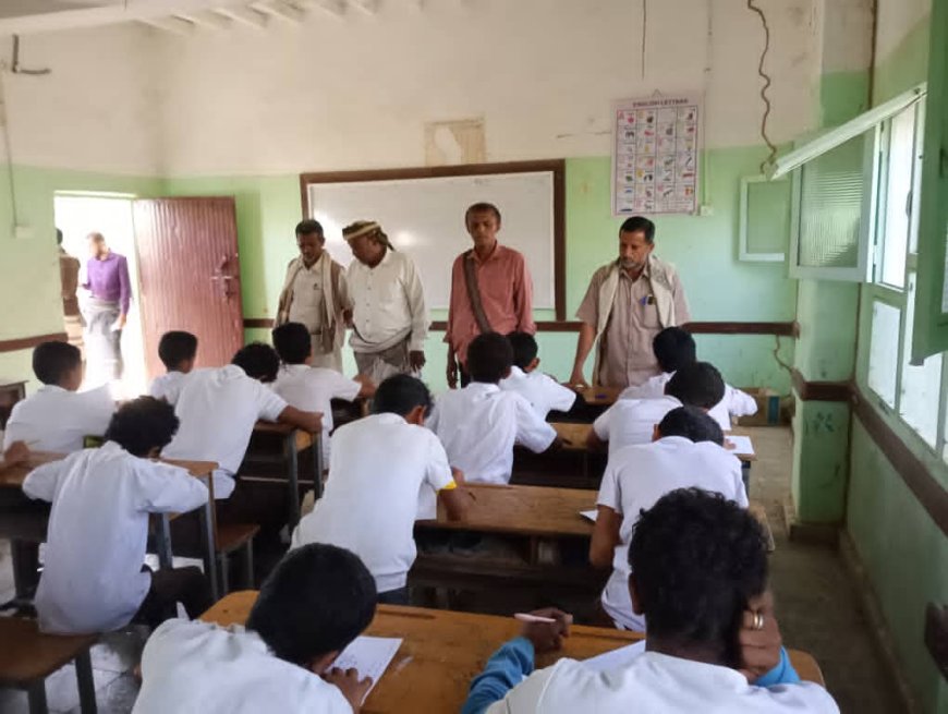 مدير تربية المحفد يدشن اختبارات الفصل الدراسي الأول بمدارس التعليم الأساسي بالمديرية