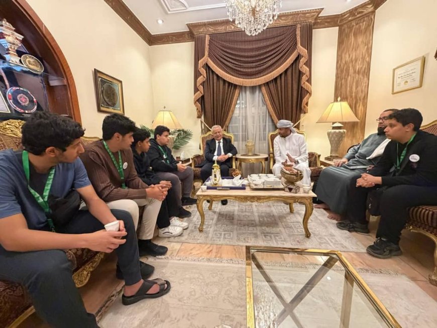 المفلحي يستقبل أبطال اليمن في الرياض بعد فوزهم ببطولة التحدي العالمي للروبوت 2025
