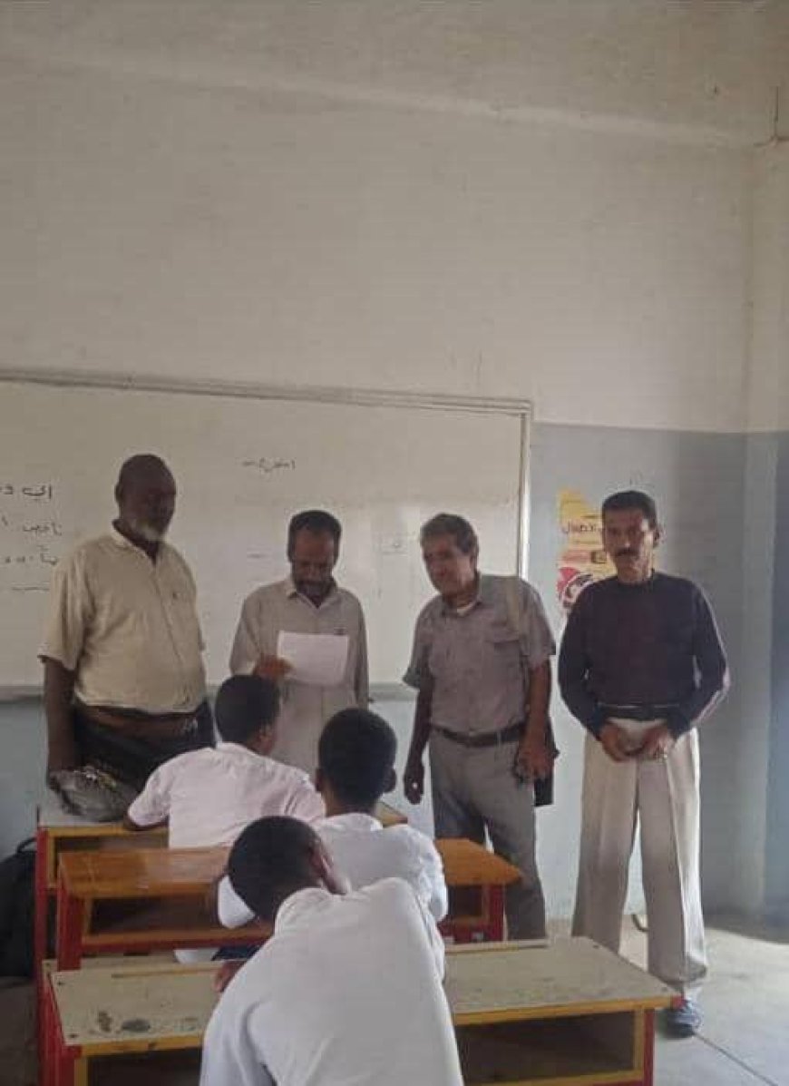 مكتب تربية خنفر يطّلع على سير الامتحانات في مدرسة ابن خلدون بجعار