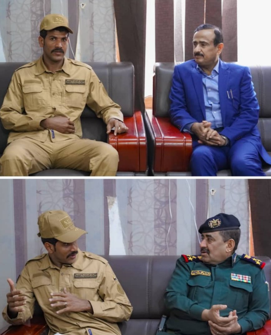 محافظ شبوة" يلتقي بأركان حرب اللواء الرابع مشاة ويشيد بجهودهم لتعزيز الأمن والاستقرار