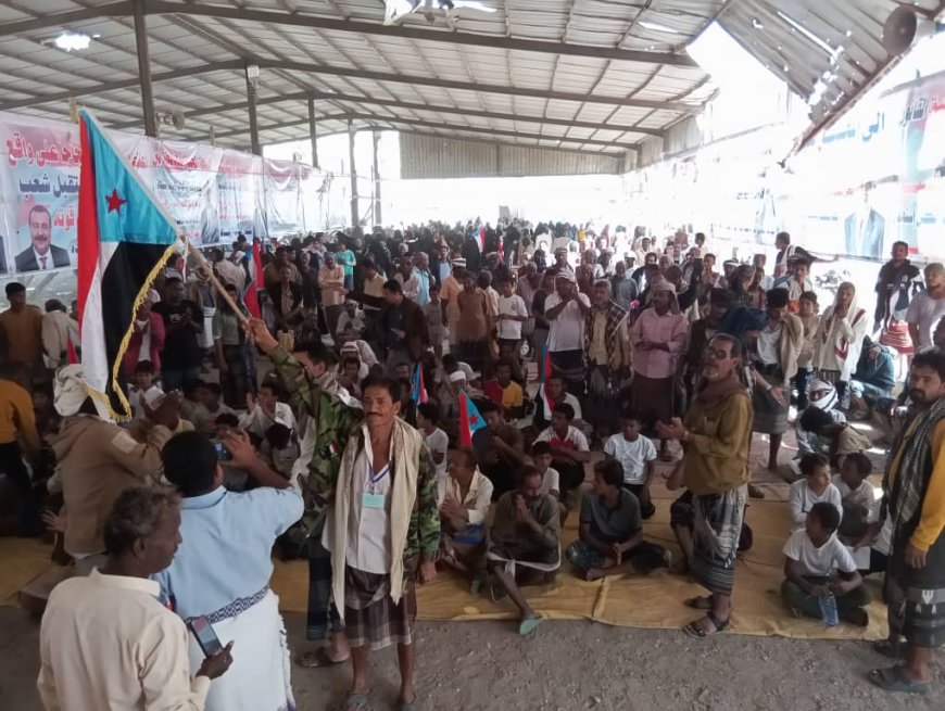 مخيم الاعتصام المفتوح بأبين.. صوتٌ ينبض بالحرية للمطالبة بإعلان دولة الجنوب العربي