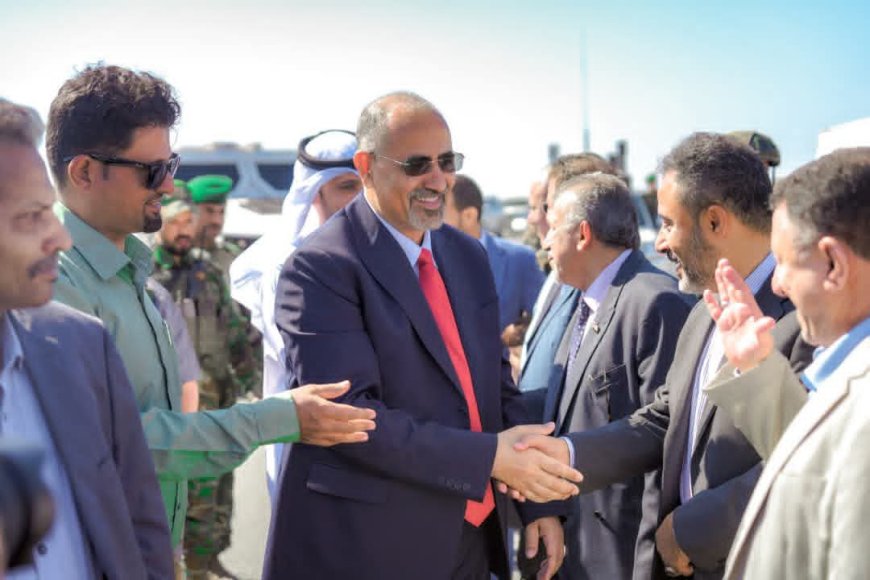 رئيس انتقالي أبين يتقدم بالشكر والتقدير والعرفان لدولة الأمارات العربية المتحدة على دعمها الأخوي الصادق والمستمر لمحافظة أبين