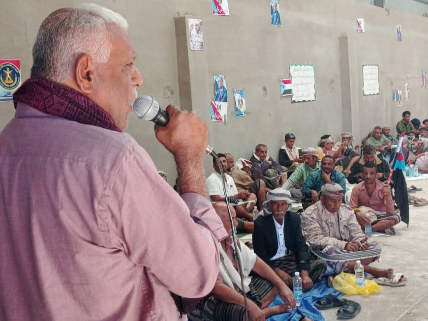 مخيم الاعتصام لودر يحتضن ندوة سياسية توعوية حول ممارسات القوى الشمالية اتجاه أبناءالجنوب من عام 1990م