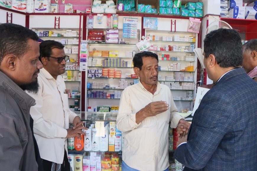 لجنة التفتيش على المنشآت الطبية والصيدلانية بمكتب وزارة الصحة بحضرموت الوادي تواصل نزولاتها على المديريات