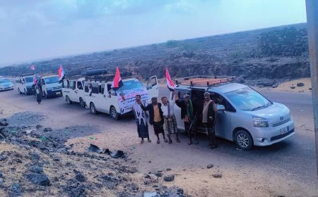 انطلاق موكب جماهيري من مديرية أحور للالتحام بمواكب مديريات أبين دعمًا للمجلس الانتقالي الجنوبي