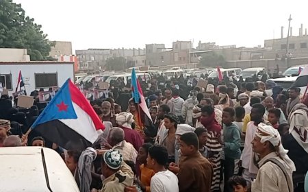 ​تحت شعار "الوفاء للجنوب".. حشود جماهيرية حاشدة في تبن لحج تأييداً لقرارات المجلس الانتقالي