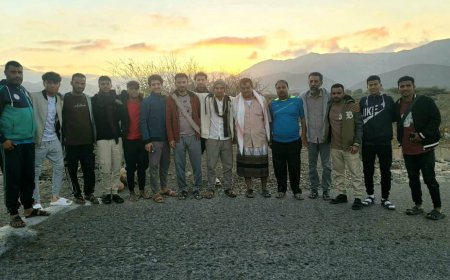 الهدار حفيظ يودع بعثة نادي شباب البيضاء عقب تأهلهم المستحق لدوري الأولى عن تجمع لودر