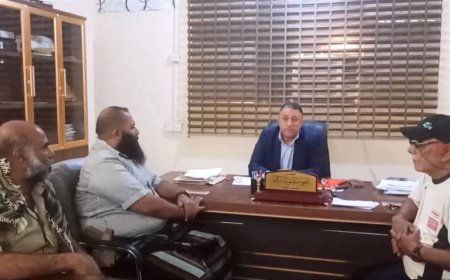 أمين عام مجلس محلي أبين الحامد يقوم بزيارة رسمية إلى فرع الهيئة العامة للأراضي والمساحة والتخطيط العمراني بمحافظة أبين