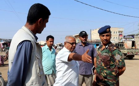 قائد قوات الأمن الخاصة، العميد عطية، وبورجي والقاضي يتفقدون سير العمل في مشاريع التأهيل والنظافة بحيس