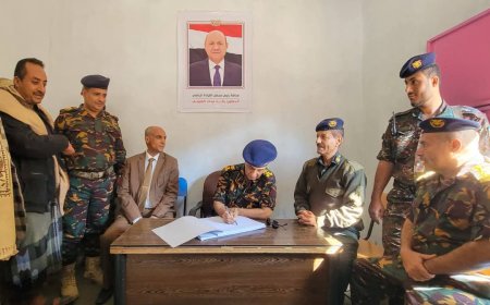 مدير عام شرطة محافظة تعز يفتتح قسم شرطة المنعم بمديرية جبل حبشي