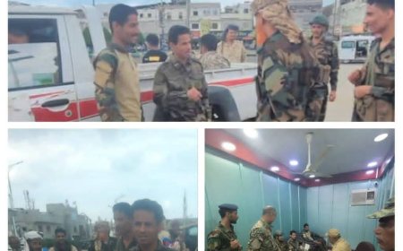 قائد اللواء 21 عمالقة يتفقد قوات الفرقة الثانية المرابطة في عدن