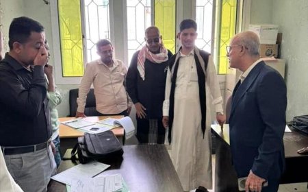 رئيس نيابة استئناف حضرموت يطّلع على مستوى الانضباط وسير العمل في النيابات الابتدائية بساحل المحافظة