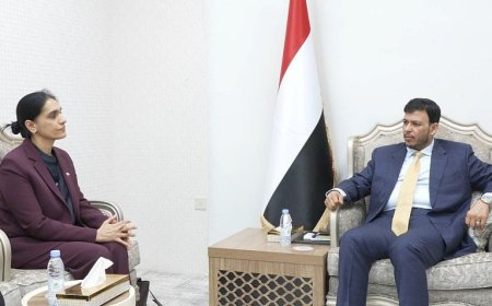 عضو مجلس القيادة الدكتور عبدالله العليمي يبحث مع السفيرة البريطانية مستجدات الأوضاع ومسار الاستقرار في اليمن