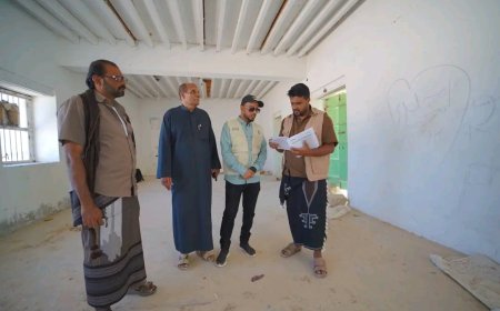 بتمويل مركز الملك سلمان للإغاثة.. استلام موقع مشروع تأهيل الوحدة البيطرية بمديرية قشن