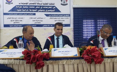 الماجستير بإمتياز للباحث الاكاديمي عوض محمد عوض من جامعة عدن