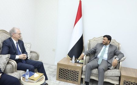 عضو مجلس القيادة الدكتور عبدالله العليمي يبحث مع السفير الالماني مستجدات الأوضاع