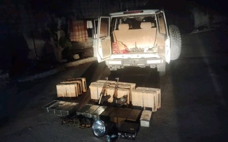 قوات درع الوطن بالمهرة تضبط كمية من الأسلحة والذخائر في نقطة نشطون