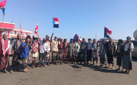 أبناء أحور بأبين يشاركون في المليونية التأييدية للإعلان الدستوري