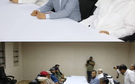 وزير الدولة محافظ محافظة عدن وقيادة السلطة المحلية والتحالف العربي يناقشون إعادة تموضع المعسكرات خارج نطاق العاصمة عدن