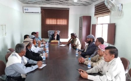 المكتب التنفيذي مديرية حبان يعقد اجتماعة الدوري الأول  لشهر يناير 2026 