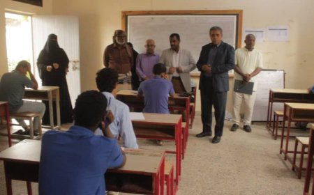 تدشين الامتحاناتُ الفصلية في معاهد أبين المهنية والتقنية