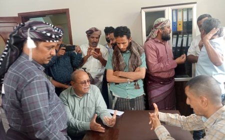 مدير عام تبن يناقش مع قيادة شركة الغاز في عدن حلول أزمة الغاز وتعزيز إجراءات السلامة بالمحطات