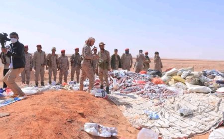 قيادة كتيبة منفذ الوديعة تُتلف كميات ضخمة من المواد المخدرة والممنوعات