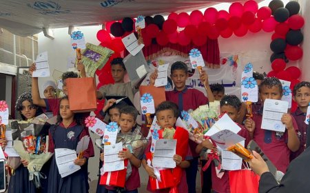 مدرسة اليسر الأهلية في لحج تقيم حفل مميز تكريمي الأوائل الطلاب