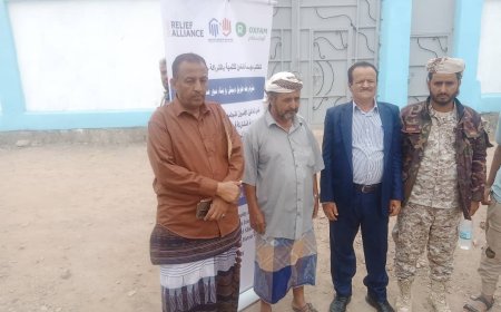 تسليم مشروع سور مدرسة الشهيد ناصر فارع بمديرية كرش القبيطة