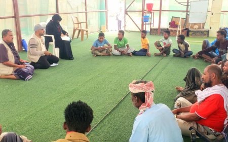 نزول ميداني لمديرة التثقيف والإعلام الصحي بلحج للإشراف على متطوعي مشروع شبكة الآباء بتبن