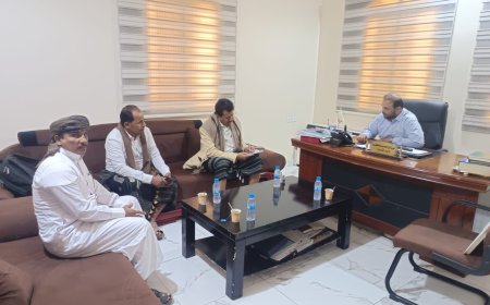 تأهيل سوق مدينة رضوم وثكنات سكنية لمنطقة جلعة أهم نتائج لقاء مدير عام رضوم مع مؤسسة ائتلاف الخير