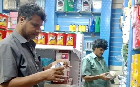 حملة تفتيش على المحلات التجارية بمديرية حصوين